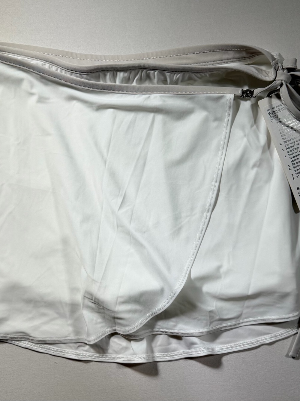 lululemon athletica White Mini Skirt with Gray Trim